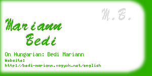 mariann bedi business card